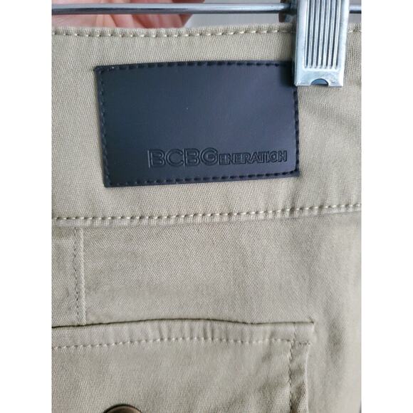 NWT BCBG Generation Trouser Wide-Leg Pants Womens 7/28 Kahki/Green/Tan - Picture 9 of 10